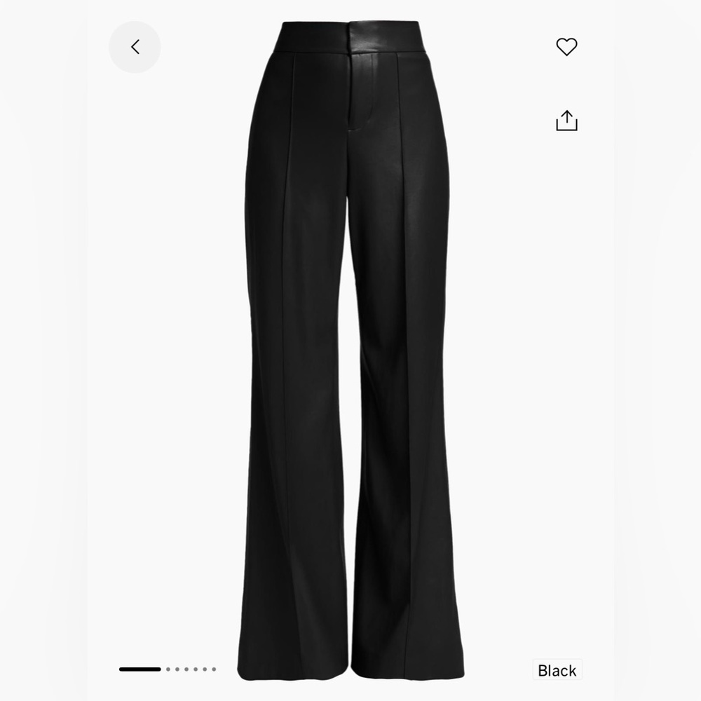 Alice + Olivia Elegant Black Wide-Leg Trousers